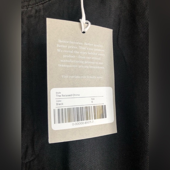 NEW Everlane Womens The TENCEL™ Relaxed Chino Pants Soft Slouchy Black 6 - Picture 12 of 16